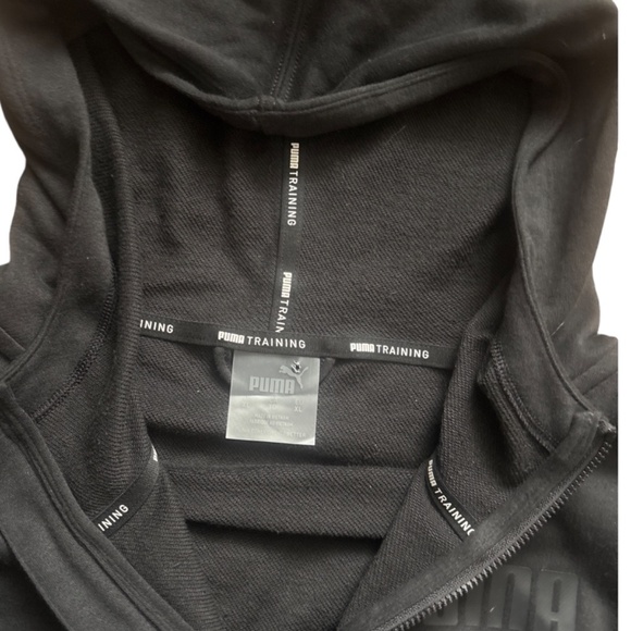 PUMA Train Logo Full Zip Hoodie Black, XL - Picture 3 of 3